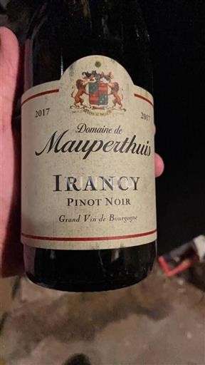 Bourgondië Irancy Domaine Mauperthuis 2017