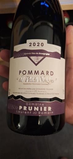 Burgund Pommard Domaine Prunier Les Petits Noizons 2020