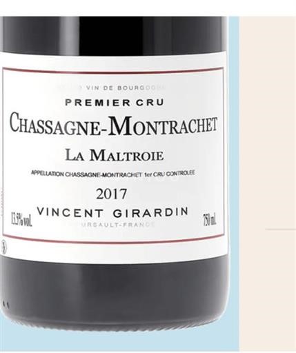 Bourgogne Chassagne-montrachet Premier Cru Vincent Girardin La Maltroie 2017
