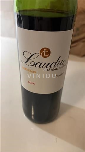 Vin Rouge sec Classic Château Lauduc 2020 France Bordeaux AOC