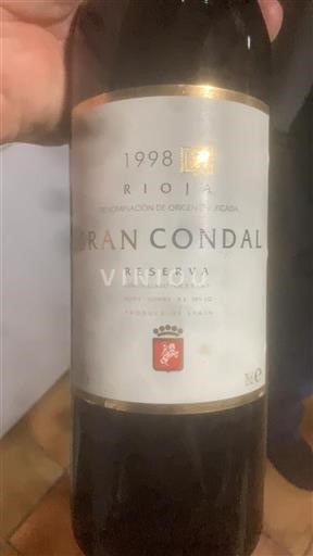 La Rioja Rioja Gran Condal Reserva 1998