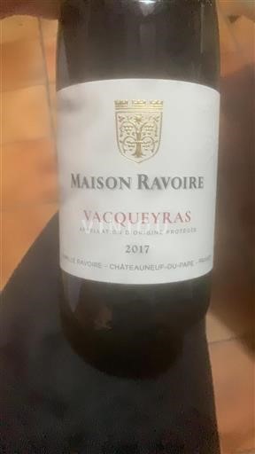 Rhône Valley Vacqueyras Maison Ravoire 2017