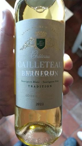 Bordéus Blaye-Côtes-de-Bordéus Château Cailleteau Bergeron Tradition 2023
