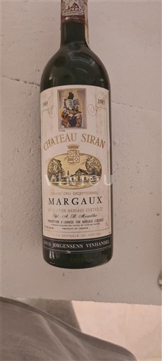 Bordeaux Margaux Château Siran 1985