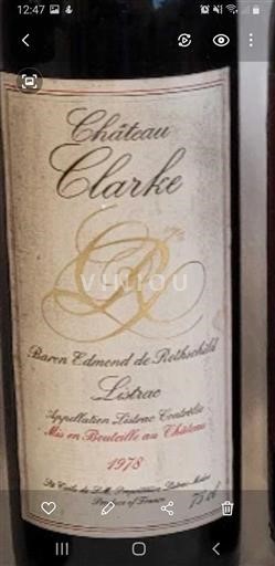 Bordeaux Listrac-Médoc Château Clarke 1978