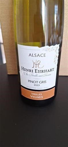 Vin Blanc sec Vieilles Vignes Henri Ehrhart 2023 France Alsace Vin de France