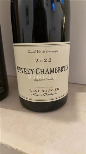 Bourgogne Gevrey-chambertin René Bouvier 2022