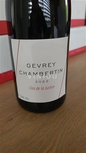 Vin Rouge sec Clos De La Justice 2022 France Bourgogne Gevrey-chambertin AOC
