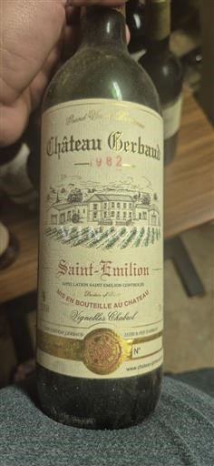 Bordeaux Saint-Émilion Château Gerbaud 1982