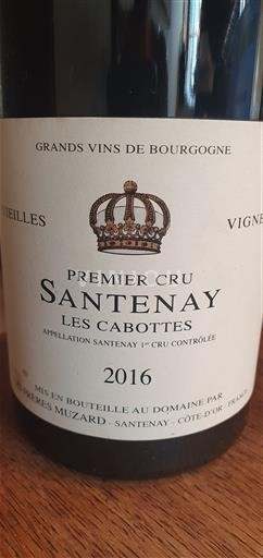 Burgundija Santenay Premier Cru Domaine Les Frères Muzard Les Cabottes 2016