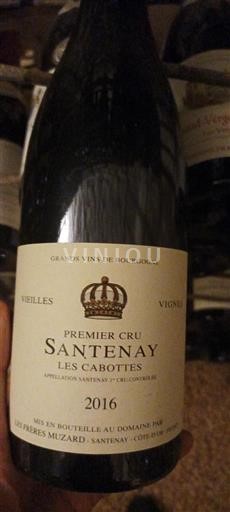 Borgoña Santenay Premier Cru Domaine Les Frères Muzard Les Cabottes 2016