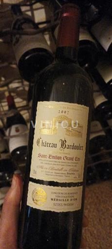Bordéus Saint-Émilion Grand Cru Grand Cru Château Bardoulet 2007