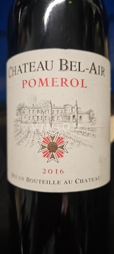 Wijnen Rouge sec Château Belair 2016 Frankrijk Bordeaux Pomerol AOC