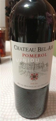 Bordeaux Pomerol Château Belair 2016