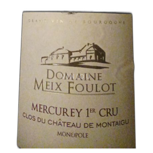 Burgundsko Mercurey Premier Cru Domaine Meix Foulot Clos du château de Montaigu 2019