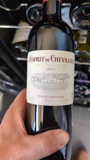 Bordeaux Pessac-Léognan Domaine Chevalier L'Esprit de Chevalier 2012