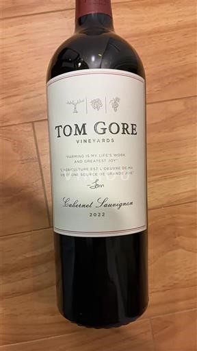 Kalifornische AVA Nicht spezifiziert Tom Gore Vineyards Cabernet Sauvignon 2022