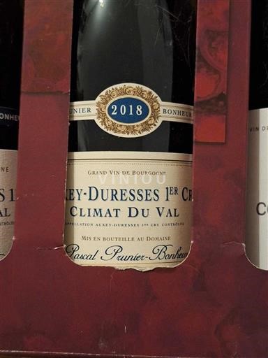 Borgoña Auxey-duresses Premier Cru Domaine Pascal Prunierbonheur Climat Du Val 2018