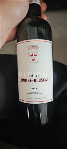 Vin Rouge sec Château Lamothe-Bouscaut 2017 France Bordeaux Pessac-Léognan AOC