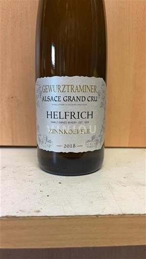 Alsace Alsace Grand Cru Grand Cru Helfrich Zinckoepfle 2018