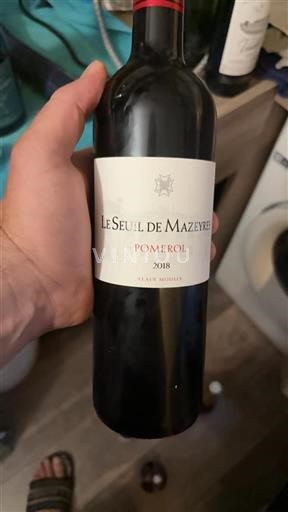 Bordeaux Pomerol Le Seuil De Mazeyres 2018