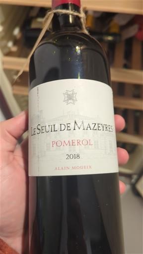 Bordeaux Pomerol Le Seuil De Mazeyres 2018