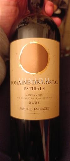 Vin Rouge sec Estibals Domaine L'Ostal 2021 France Languedoc Minervois AOC
