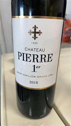 Bordéus Saint-Émilion Grand Cru Château Pierre 1er 2018