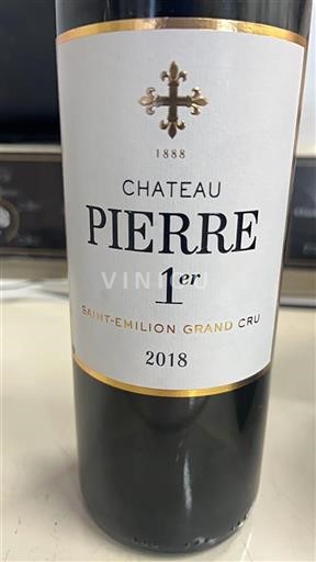 Bordéus Saint-Émilion Château Pierre 2018