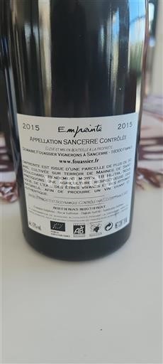 Thung lũng sông Loire Sancerre. Domaine Fouassier Empreinte 2015