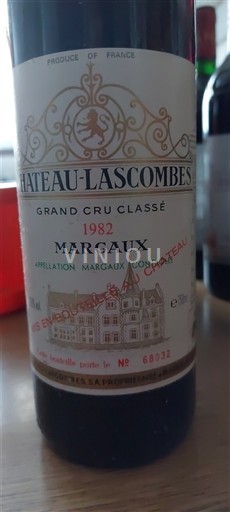 Bordeaux Margaux Grand Cru Château Lascombes 1982