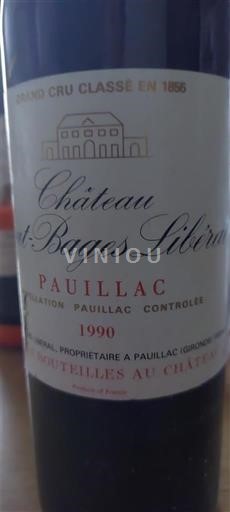 Burdeos Pauillac Grand Cru Château Hautbages Libéral 1990