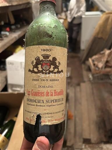 Bordéus Bordeaux Superior Château Les Gravières De La Brandille 1980