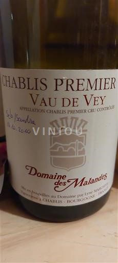 Borgoña Chablis Premier Cru Premier Cru Domaine Des Malandes Vau de Vey 2008