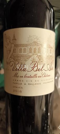 Bordeaux Graves Villa Belair 2018
