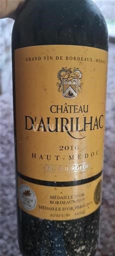 Bordeaux Haut-Médoc Cru Bourgeois Château Aurilhac 2016