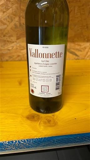 Waadt La Côte AOC Cave De La Côte Vallonnette 2023