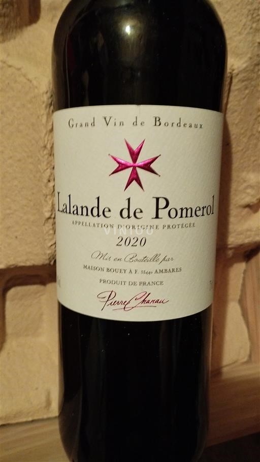 Bordeaux Lalande-de-Pomerol Pierre Chanau 2020