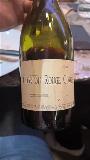 Languedoc and Roussillon Côtes Catalanes Clos Du Rouge Gorge 2014