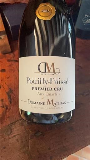 Burgundi Pouilly-fuissé Premier Cru Domaine Mathias Aux Quarts 2023