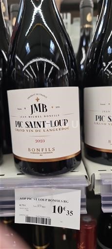 Vin Rouge sec Jean-Michel Bonfils 2023 France Languedoc Pic-saint-loup AOC