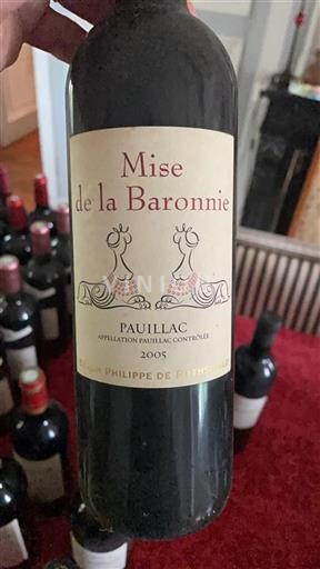 Bordeaux Pauillac Baron Philippe De Rothschild Mise de la Baronne 2005