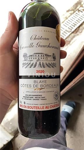 Bordeaux Blaye-côtes-de-bordeaux Château Camille Gaucheraud 2020