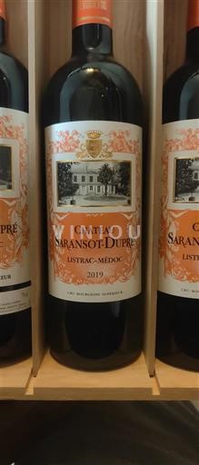 Vin Rouge sec Château Saransotdupré 2019 France Bordeaux Listrac-Médoc AOC