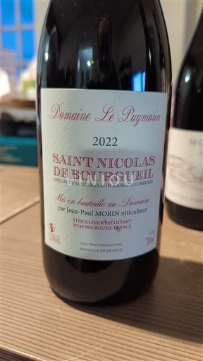 Loiren laakso Saint-Nicolas-De-Bourgueil Domaine Le Puy Morin 2022