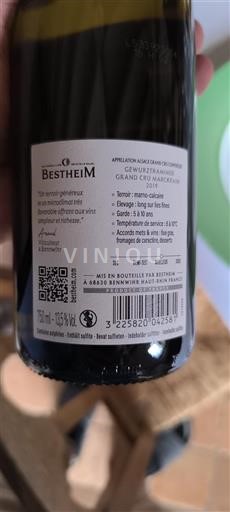 Alsace Alsace Grand Cru Bestheim Gewurztraminer Grand Cru Marckrain 2019