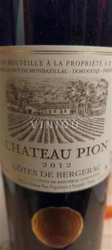 Zuidwest-Frankrijk Côtes-de-Bergerac Château Pion 2012