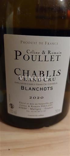 Burgundsko Chablis Grand Cru Grand Cru Céline & Romain Poulet Blanchots 2020