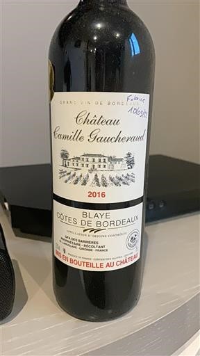 Bordeaux Blaye-Côtes-de-Bordeaux Château Camille Gaucheraud 2016