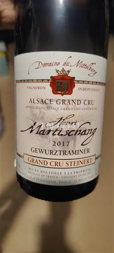 Alsacia Alsacia Gran Cru Grand Cru Domaine Mittelburg Henri Martischang 2017